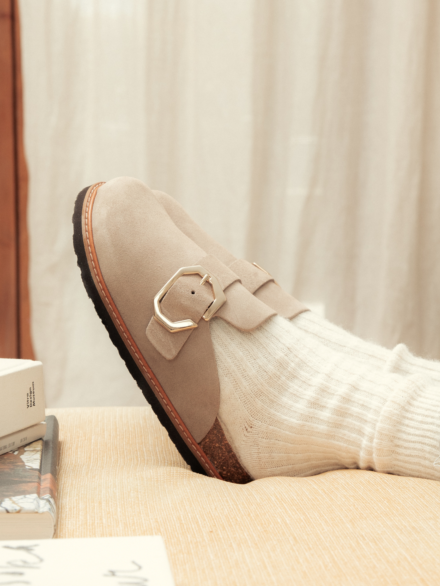 GRISEL SHEEPSKIN VELOUR TAUPE