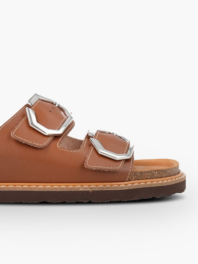 GALIA DRESS LEATHER CAMEL