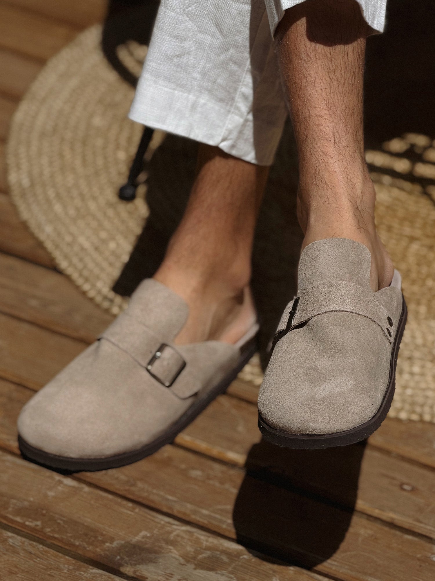 IZAR VELOUR TAUPE MAN