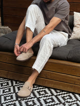 IZAR VELOUR TAUPE MAN