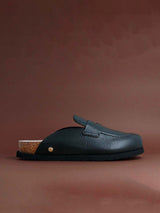 LOIS EMBOSSED LEATHER BLACK